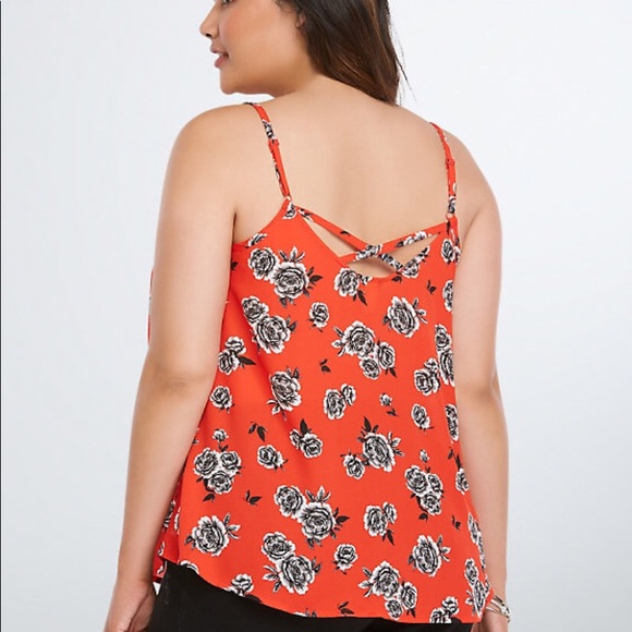 Torrid Floral Georgette Crisscross Cami - Picture 3 of 9